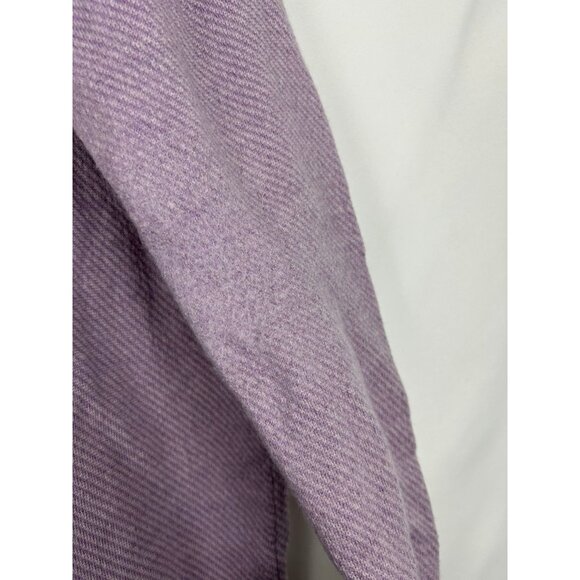 Vineyard Vines Women's Sweater 1/4 Zip 100% Extra Fine Merino Woll Large Purple - Picture 10 of 13